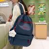 Nylon Girls Backpack With Letter Print Design And Splicing Elements For Casual Travel And School Use