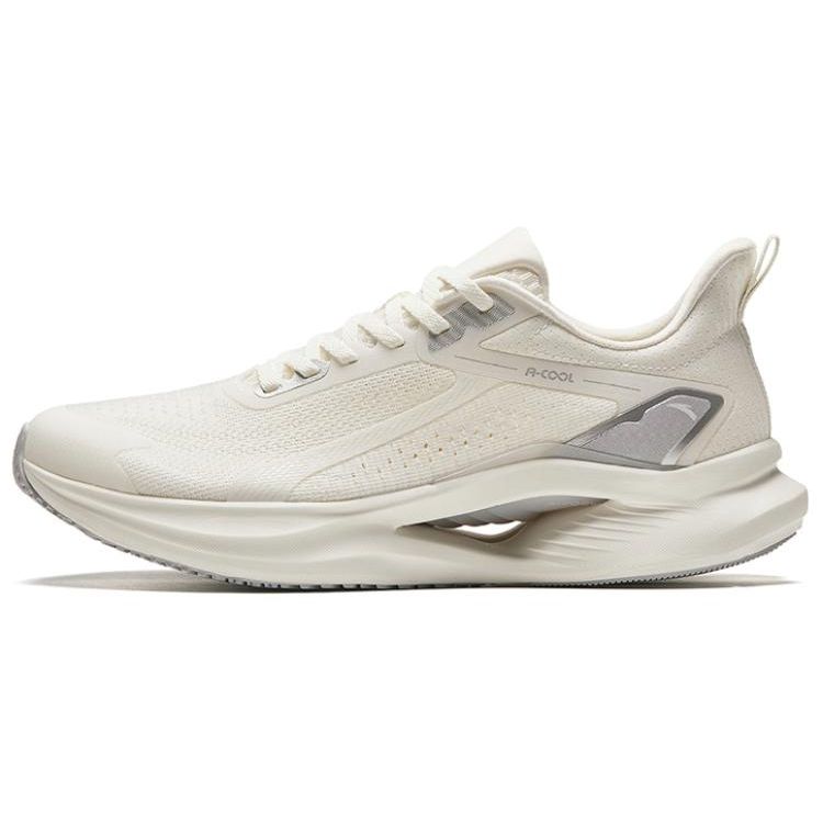 Anta Wind Control Comfortable Commuting Mesh Shock Absorbing Breathable Lightweight Low Top Running Shoes Men Sneaker Beige 912425506-1