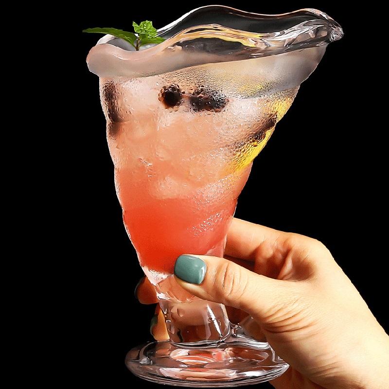 315ml Kreativer Bubble Tea Becher, Saftglas Becher, Milchshake Trinkbecher, Eiskaffee Becher, Cocktail Martini Glas Becher Bar Werkzeug