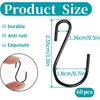 Mozeat Lens 60 PCS S Hooks - Mini S Hooks, Iron Wire Hook Hanger for Hanging Jewelry, Small Kitchenware, Potted Plants, Black