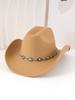 Premium Versatile Turquoise Chain Hat Fashion Casual Retro Top Hat Hat Cowboy Hat