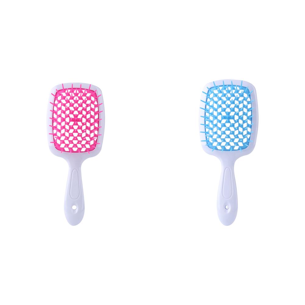 Puszysty grzebień do modelowania, siatkowy grzebień fryzjerski, wygładzający włosy, grzebień w kształcie plastra miodu, plastikowy grzebień do masażu, suchy i mokry, pusty grzebień