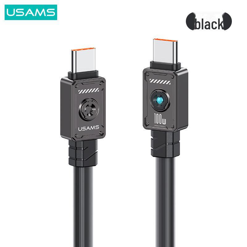 USAMS Dual Type-C Fast Charging Cable for Apple 15, PD30W Compatibility
