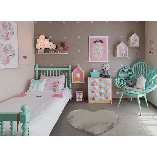 Dywan w kształcie serca bardzo miękki taupe 90x85