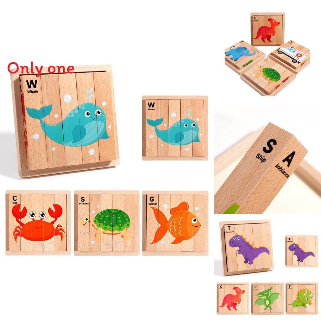 Wooden Alphabet Blocks Puzzle Set For Early Learning With Diy Fun For Kids