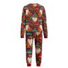 Matching Family Christmas Print Flannel Homewear Set Long-Sleeve Top And Pants