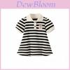 Korean Style Girl Summer Dress With Stripes And Cartoon Print For Ages 3 To 8