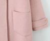 Mid-Length Wool-Cashmere Coat with Doll Collar & Petal Buttons, Double-Faced, Chic Autumn/Winter Style, Youthful Look.