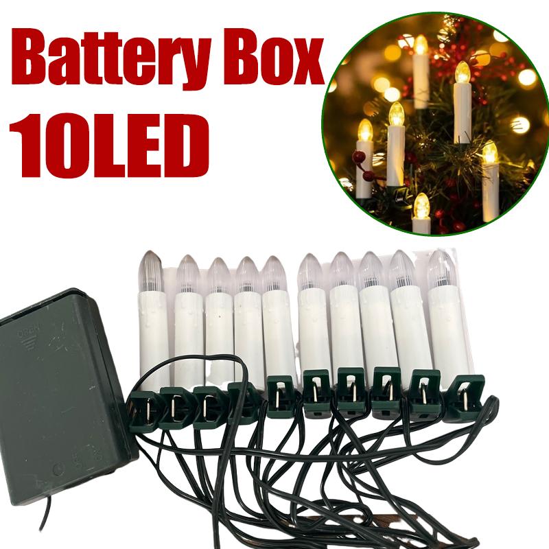 

20 светодиодных свечей, светодиодная теплая белая беспламенная конусная свеча с клипсой для семейного праздника, дома, рождественской елки, украшения