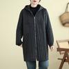 Large Size Fat Fashion Medium and Long Down Cotton Jacket Women's Autumn and Winter Thickened Warm Trench Coat Hooded Cotton Coat