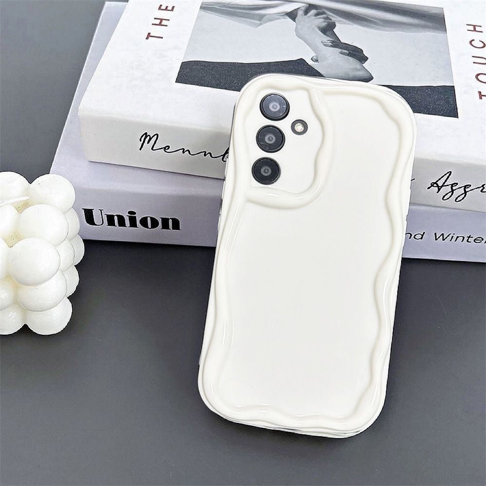 Klare Weiche Wellen Handyhülle für Samsung A55 A54 A53 5G A52 A15 A14 A13 A35 A34 A24 A23 A22 A05 S24 S23 S22 Ultra S21 S20 FE Abdeckung