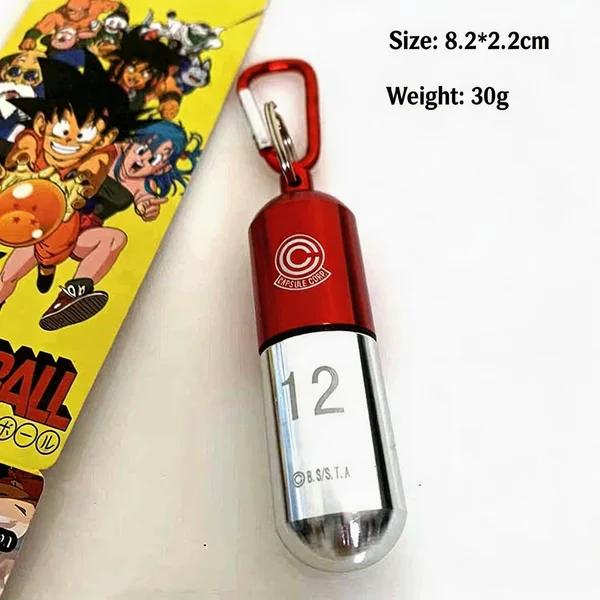 

Dragon Ball Aluminum Alloy Capsule Creative Portable Pill Straw storage bottle outdoor toothpick box Keychain Toy Pendant Gifts красный