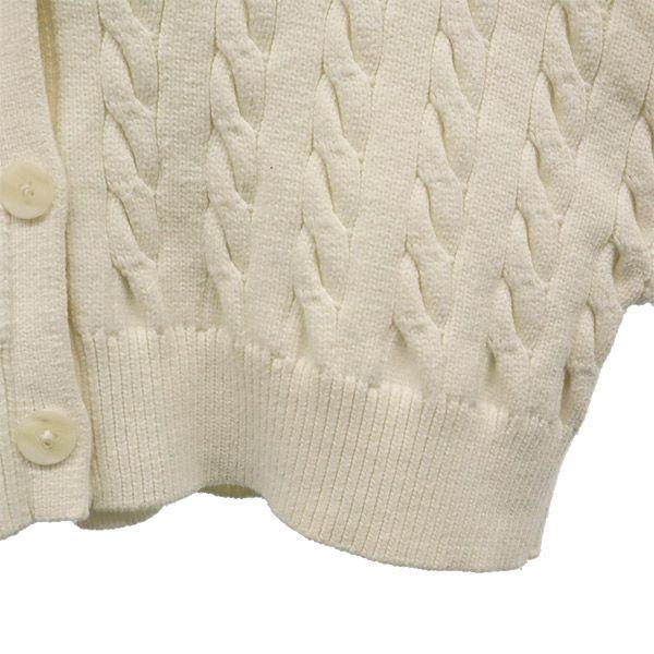 Alexander Wang Cárdigan de punto corto de manga larga blanco Mujer Usado