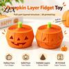 Halloween Holiday Decorations Pumpkin Stress Toy, Retractable Spiral Fidget Sensory Toy for Office Desk Gadget Kids Adults, 3D Printed Desktop