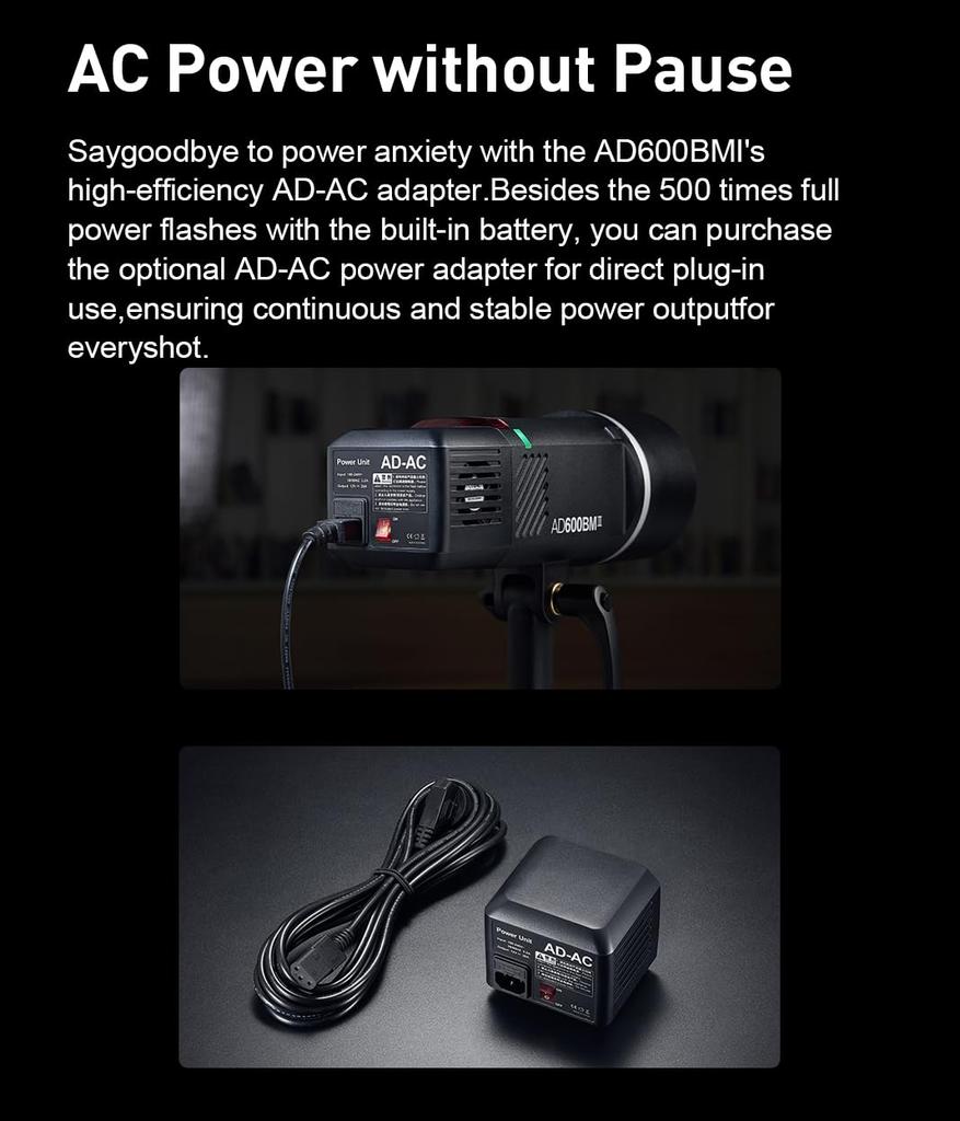 Godox AD600BM II 600W Outdoor Flash with Wireless X and Improved Features All-in-One 2.4G System, High-Speed Sync,