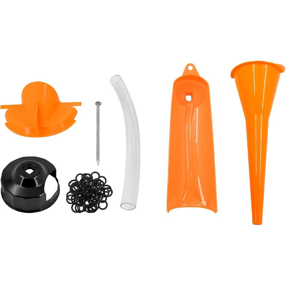 Oil Change Kit Fit for Harley Oil Filter Cap Wrench Crankcase Fill Funnel Primary Case Oil Funnel Drip-Free Oil Filter Funnel 30Pcs O-Rings
