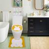 Elastic Easter Rabbit Toilet Seats Cover and Toilet Rugs U Shaped Adds a Touch of Fun to Your Bathroom Decoration