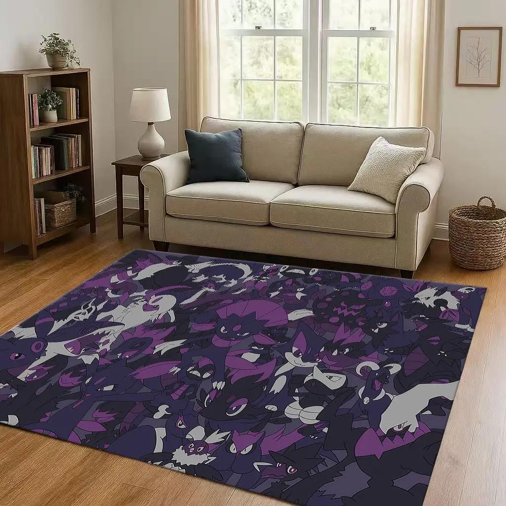 2026 Pokemon Pikachu Cartoon Christmas Living Room Non-Slip Area Rug Carpet For Bedroom Playroom Sofa,Home Decor Doormat