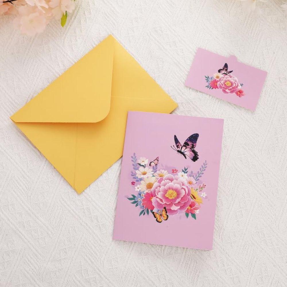 New 3D Happy Birthday Card Pop Up Four-Layer Birthday Cake Gift Card Foldable Best Wishes Father's Day card Gift