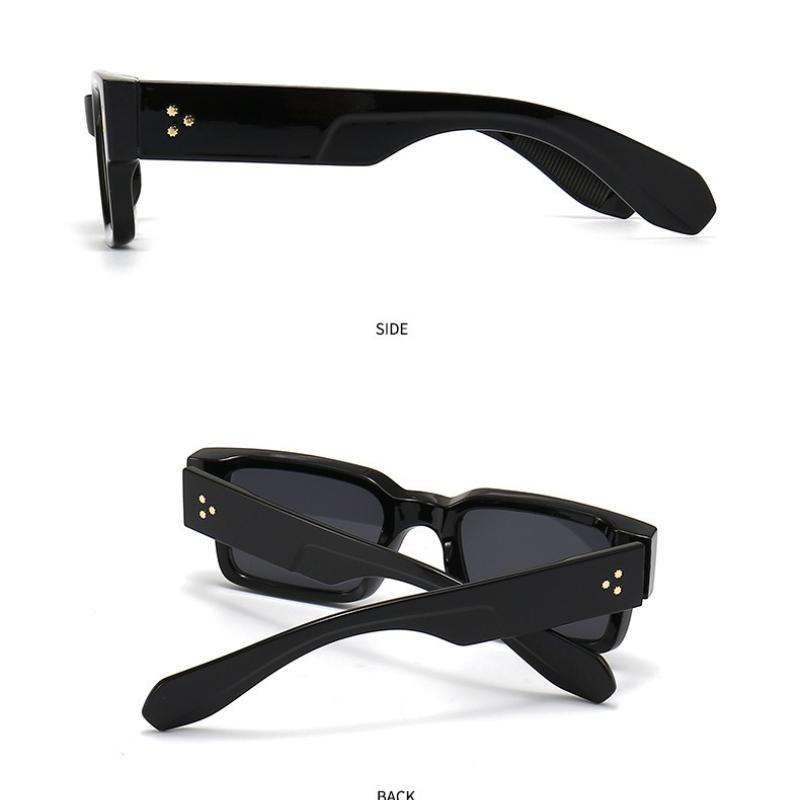 Square Frame Rivet Sunglasses Women Street Style Fashion Eyewear