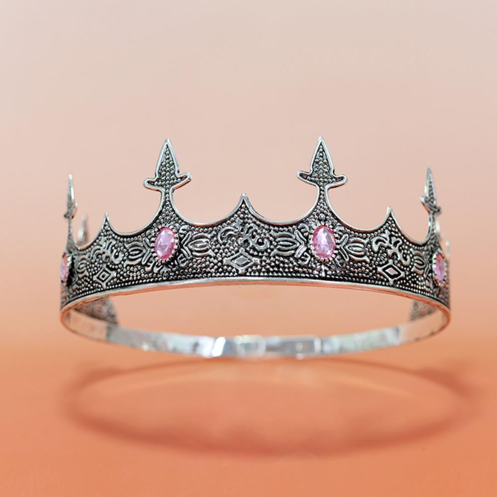 Antique Bronze King Tiara Crown Elegant Ancient Greece Tiara  Hair Jewelry Accessories