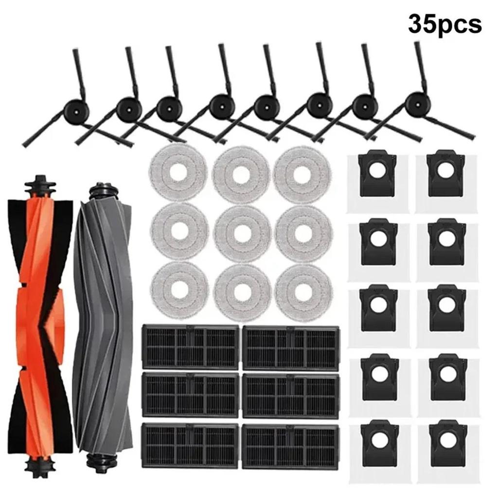 Replacement Robot Vacuum Accessories - Compatible with Dreame X40 Ultra/X40 Pro/L40 Ultra (HEPA Filter, Main Side Brushes, Mop Cloths, Dust Bags)