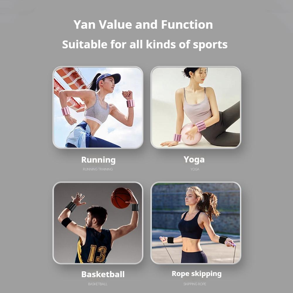 2 יחידות צמיד נשיאת עומס שק חול אימון כושר קיבולת נשיאת עומס ריצה פרק כף היד משקל נגד יוגה עמיד לזיעה