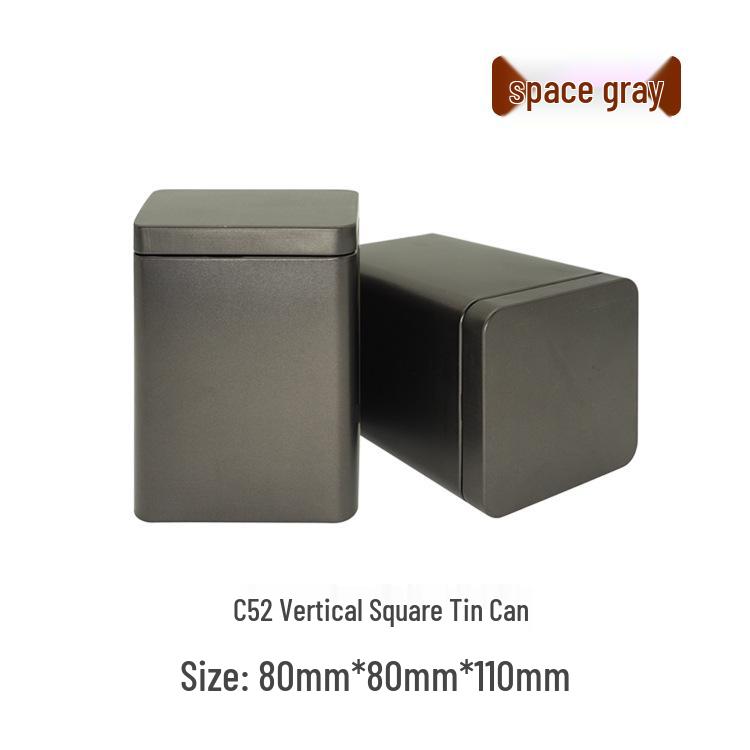Airtight Square Frosted Tin Cans for Tea & Coffee Storage