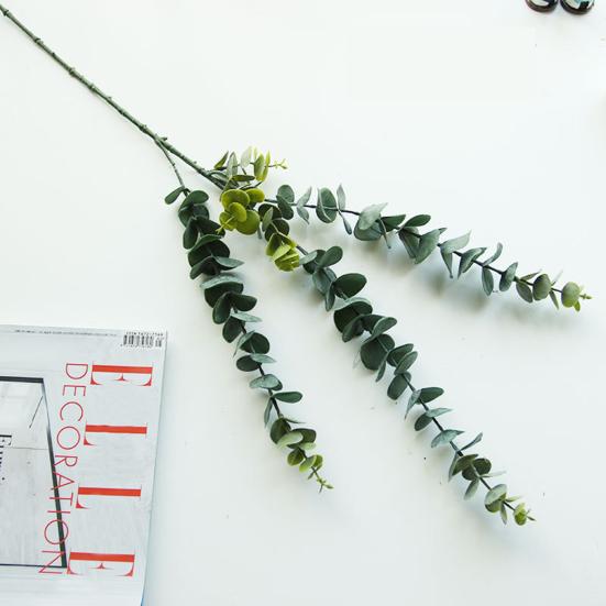 5Pcs/Set Green Artificial Eucalyptus Leaf Plant Vine Garden Balcony Home Decor
