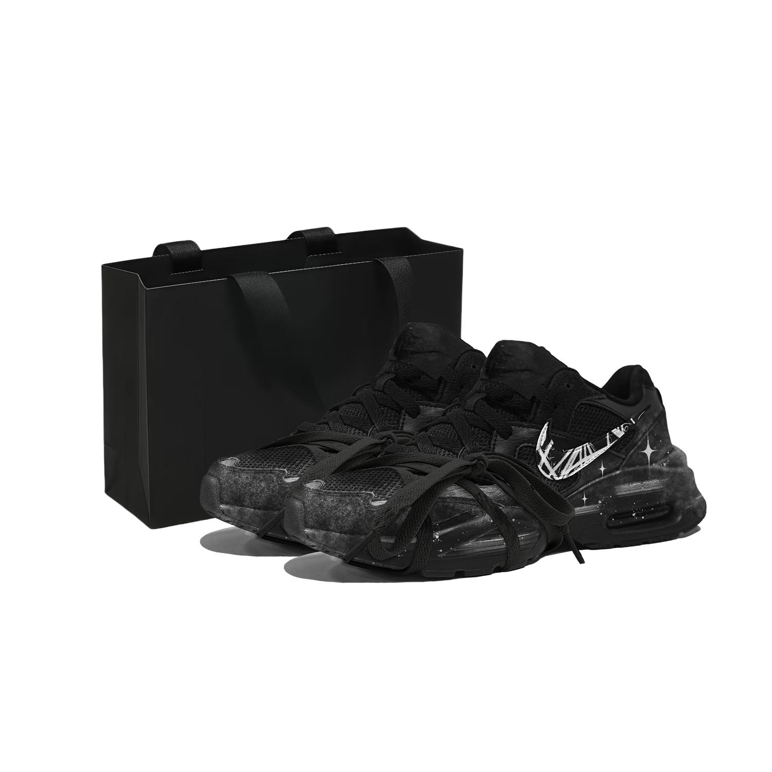 

Nike Air Max Fusion Abrasion Resistant Breathable Low top Running Shoes Men s Black White CJ1670-001(Team830- s-box) 38.5