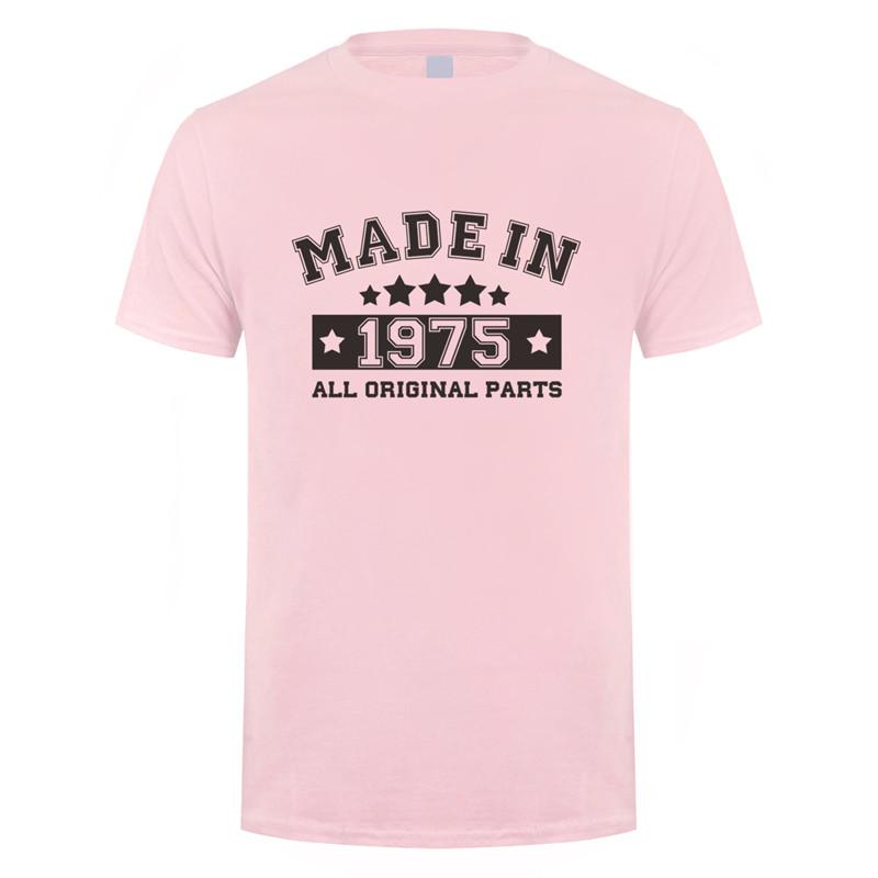 

Сделано в 1975 Мужская футболка Летний хлопок Короткий рукав Подарок на день рождения Футболка Топы Смешные мужские футболки JL-126 4XL