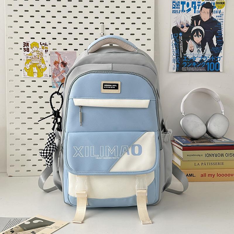 School bag high value back junior high school students casual simple lightweight versatile large capacity
