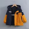 Giacca Reversibile Foderata in Pile per Bambino Invernale Doppia Faccia con Cappuccio Antivento Impermeabile Calda Giacca da Esterno Per