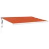 VidaXL Retractable Awning Orange and Brown 4.5x3 M Fabric and Aluminium 3154594