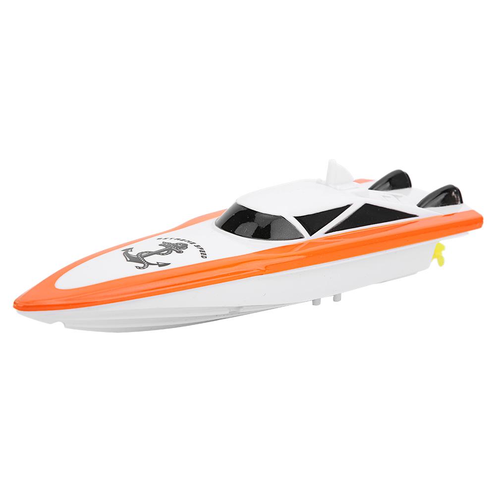ABS 2.4G Remote Control 4 Channels Mini RC Boat Electric Ship Model Children Water ToyOrange 100B4