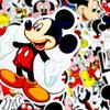 50pcs Mickey Mouse Cartoon Doodle Suitcase Computer Skateboard Stickers Decorative Decal Paster