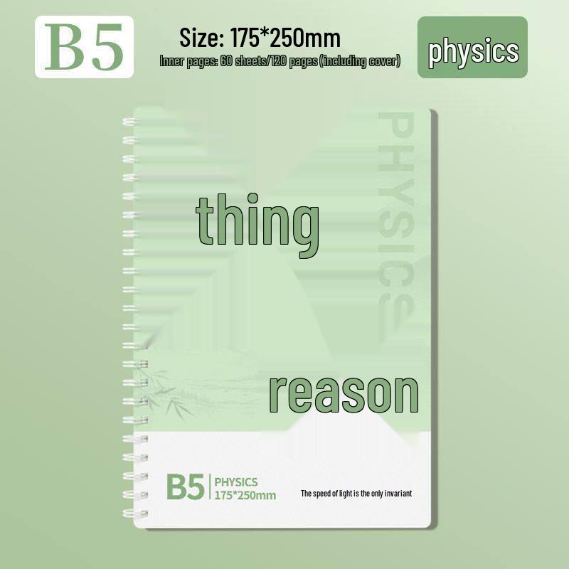 Back-to-School Essential Coil Subject Notebook Set - B5 Thickened Math Notebook for Junior & Senior High Students