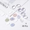 40Pcs Transparent Glass Nail Art Display Showing Polish Color Board Tips Tools
