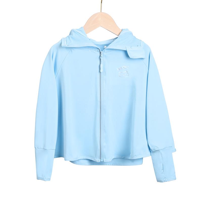 Kids Summer Ice Silk Sun Protection Jacket UPF50+ UV Protection Lightweight Breathable Soft Sun Hoodie for Boys and Girls