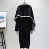 Shawl Jacket Knitted Dress Two Piece Set For Women's Autumn Loose Skirt Temperament Fashion Set