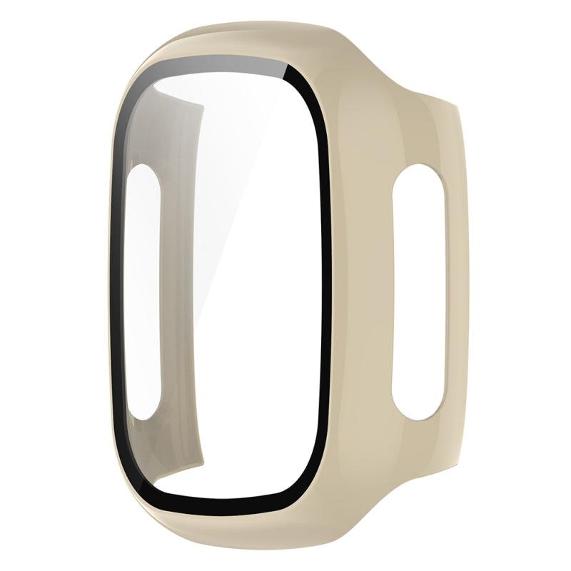 

Hard Edge Case Full Screen Glass Protector Film Frame Case Integrated Compatible For Xplora X5 Play ivory white