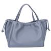 CELINE Excellent condition small Cabas drawstring Cuir Triomphe smooth calfskin 2-way shoulder bag Handbag Blue grayUsed