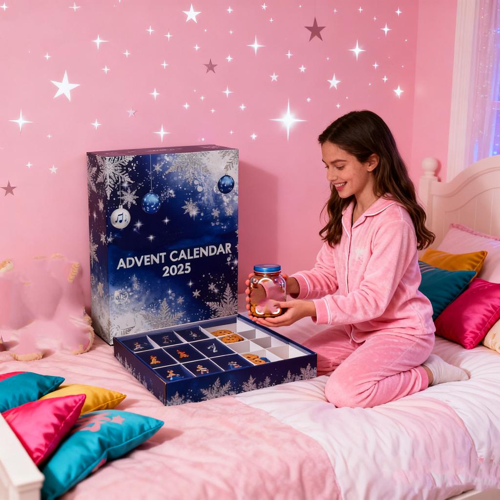 2D Ebene+Flugzeug Box +24 Stück Jungen in der Gasse hinter der Straße Countdown Box Weihnachts-Adventskalender