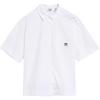 Originals Essentials Fw24 Jednolity Kolor Logo Luźna Koszula z Krótkim Rękawem Koszule Damskie Biały JD1504