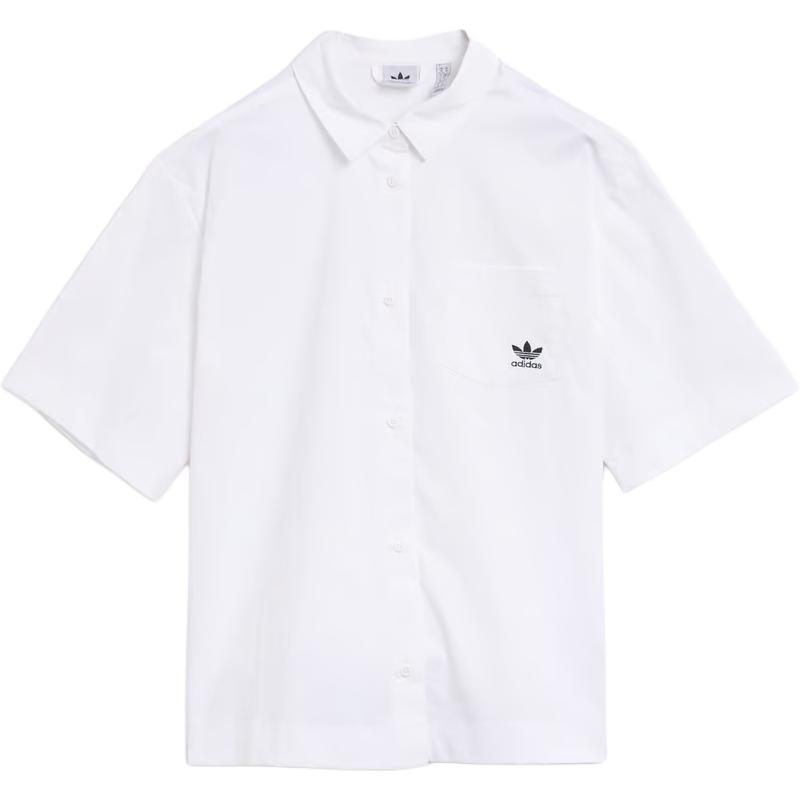 

Adidas Originals Essentials Fw24 Solid Color Logo Loose Short Sleeve Shirt Women shirts White JD1504 M