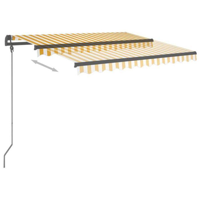 VidaXL Auvent Rétractable Automatique avec Poteaux Auvent de Terrasse Store de Balcon Jardin Extérieur Ombrage des Fenêtres 3070128