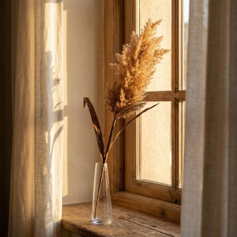 Rural Home Style Artificial Reed Dog Sage Realistic Fake Plant Flowers  Office