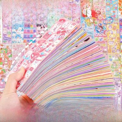 "DIY Yüksek Değerli Kız Lazer Guka Çıkartmaları: Özelleştirilebilir Çocuk El Kitabı Çıkartmaları"