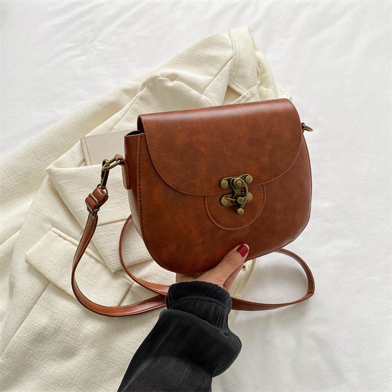 Chic Retro Saddle Bag 2023 Trendy Unique Design Women's Casual Shoulder Bag
