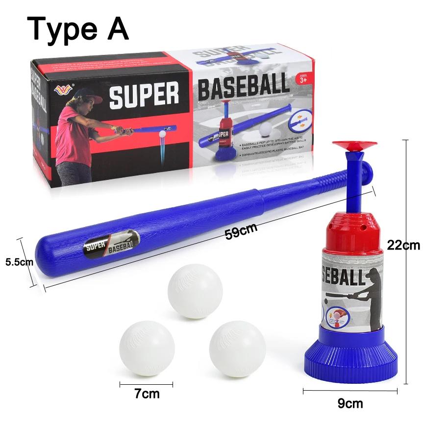 Children Baseball Ball Toys Games Adjustable Automatic Pitching Baseball Machine Toy Sets Kids Outdoor Sports Birthday Boy Gift
